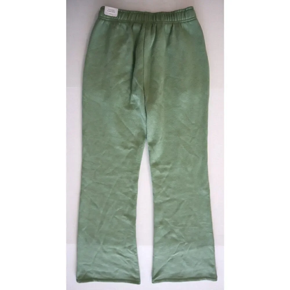 PINK Victoria's Secret WMN Sz XS Green Ivy Fleece Flare Pants Zip-Up Hoodie Set - Picture 10 of 16